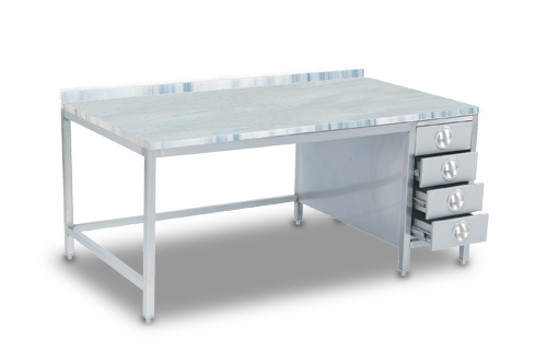 Çalışma Tezgahı Çekmeceli Mermer Tablalı